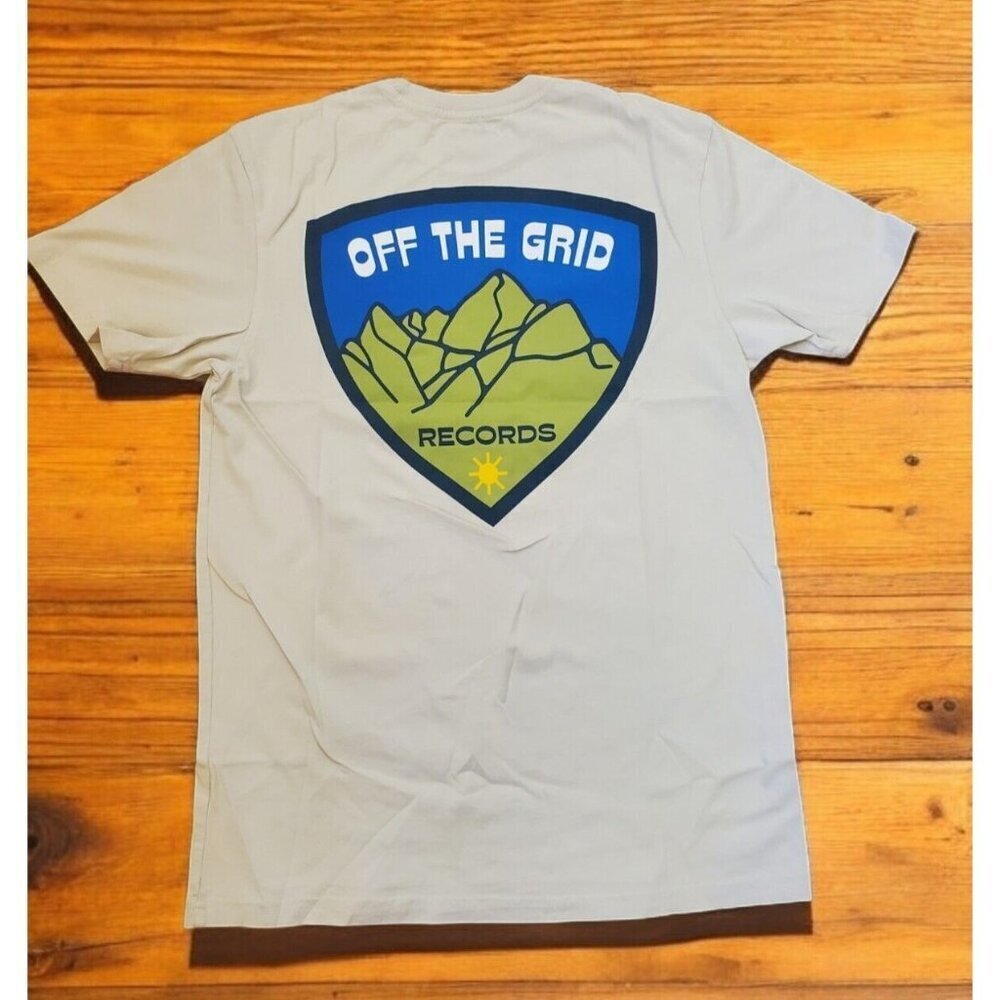 John Summit Off The Grid Records T Shirt Men's Size Large Beige Color OTG NWOT